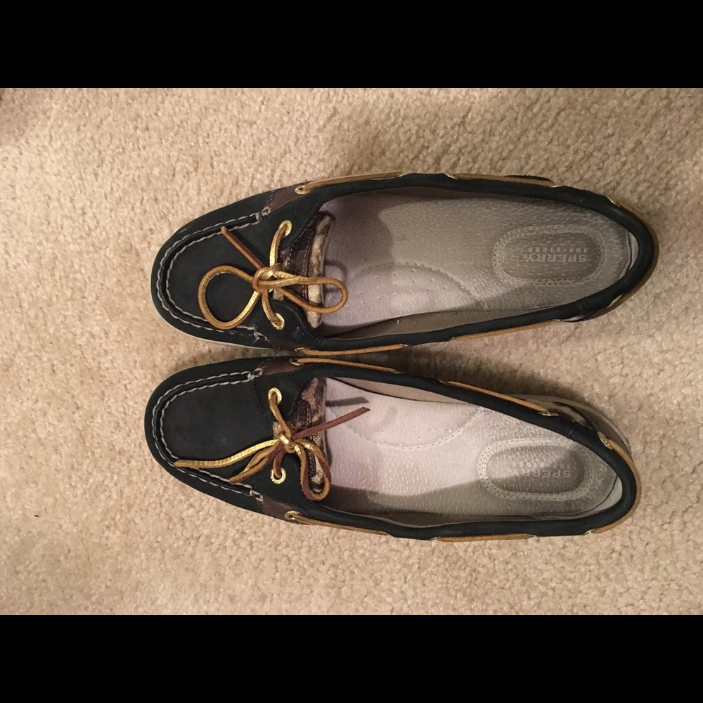 Black and Gold Sperry’s